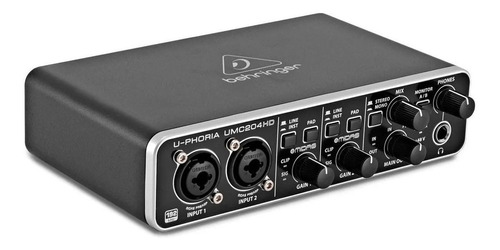 Behringer Umc204 Hd Placa De Sonido Usb Pre Midas Midi 48v