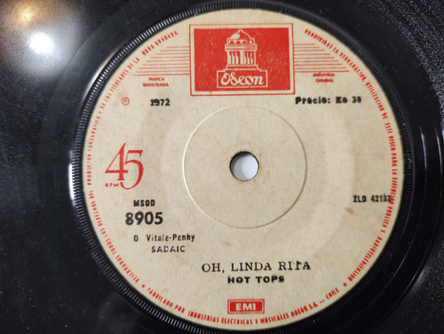 Vinilo Single De Hot Tops -- Hello-a ( C49 (Usado)