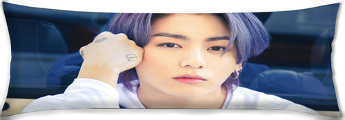 Cojin Almohada Larga Bts Jungkook Cara Mano 45x110cm Diseño De La Tela Lisa