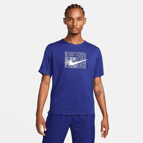 Playera De Running Para Hombre Nike Dri-fit Miler D.y.e.