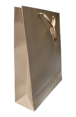 Bolsa De Papel Kraft Gruesa Resistente 27x36x9,5cm (12und)