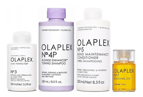 Olaplex N°3 + N°4p + N°5+ N°7 Tratamiento Para Cabello Rubio