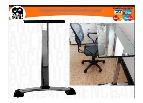 Imagen 1 de 5 de Pata Base Escritorio Cromada