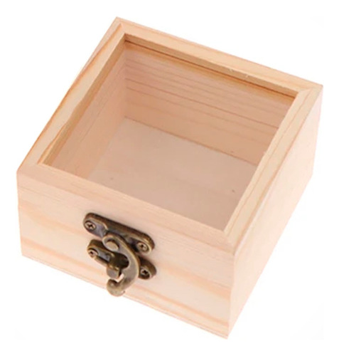 Caja Pequeña Alhajero Joyero De Madera Para Accesorios Joyas