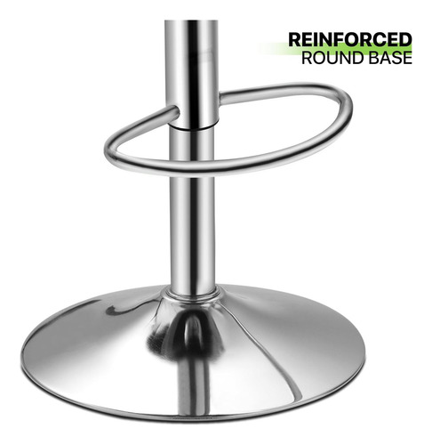 Pack 2 Sillas Piso Bar Taburete Regulable Madera/ecocuero