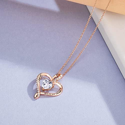 Divas Mode Collar De Corazón De Oro Rosa Para Mujer, Collar
