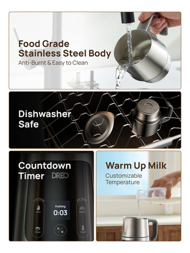 Milk Frother Dreo Baristamaker All-in-1 800ml Para Café
