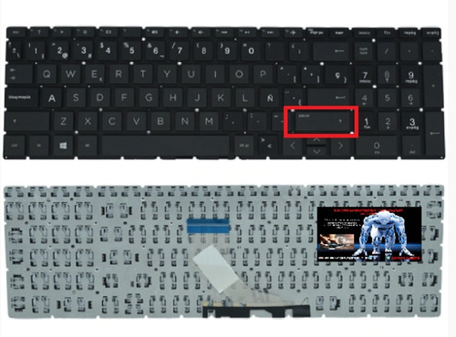 Teclado Hp 15-da0009la Pk1329i5c23 V162602is1 La Negro Españ