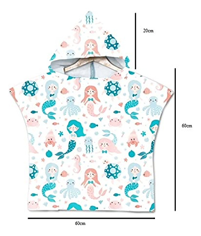 Toalla De Baño Tipo Poncho Con Capucha Baney | Cobertura Par