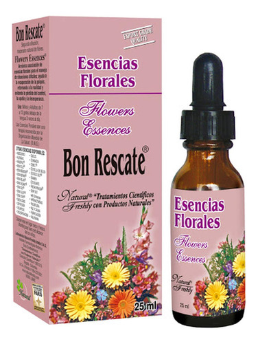 Natural Freshly Esencias Florales Bon Rescate Frasco X 25ml