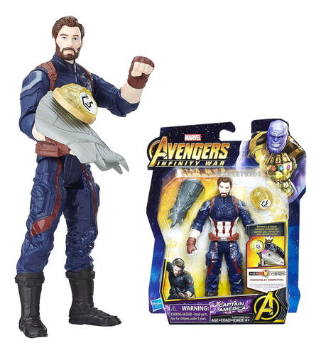 Capitan America Figura 15 Cm Avengers + Gema Infinito Hasbro