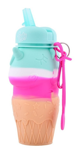 Botella Footy Original Helado - Unicornio. Verde 500ml. Mpuy