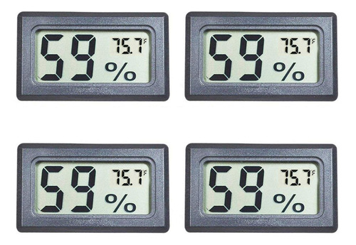 Veanic 4-pack Mini Medidores Electrónicos De Temperatura Y H