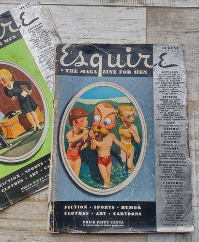 Antigua Revista Hombres Esquire Agosto 1937 