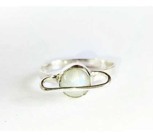 Anillo Planeta En Plata Con Piedra . Joyería Lua 