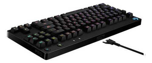 Teclado mecánico para juegos Rgb Pro Gx Black - Logitech Language: portugués brasileño