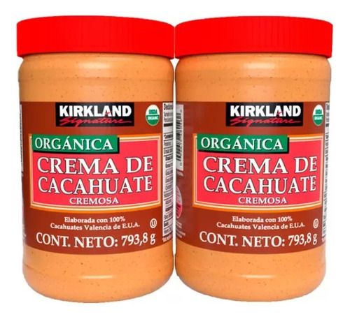 Crema De Cacahuate Cremosa Orgánica Kirkland 793.8gr