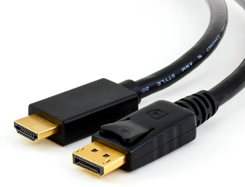 Cable Adaptador Dp Display Port Macho A Hdmi Macho 1.8m