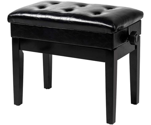 Bonnlo Banco De Piano Negro Ajustable Con Taburete De Piano