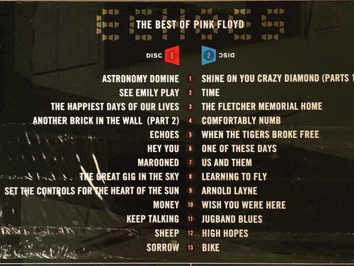Pink Floyd - Echoes The Best Of (2cd) Digipack (usa) Nuevo