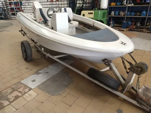 Lancha Tecno 410 Con Motor Johnson 35 + Trailer