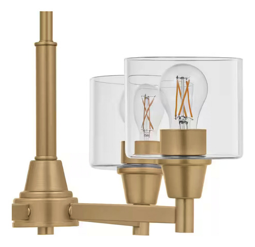 Lampara De Techo Moderna Candelabro 4 Luces Color Dorado Estructura Dorado Oscuro