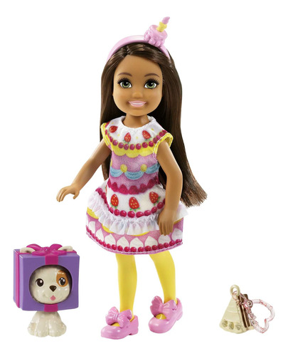 Barbie Club Chelsea Dress-up Muñeca Pequeña, Morena, Con Dis