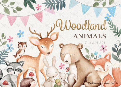 Papeles Digitales #04 - Woodland Animals Clipart