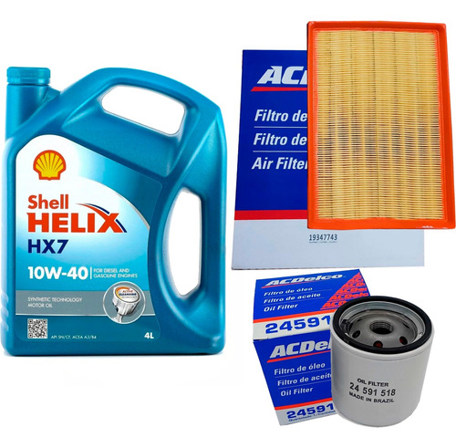 Kit 2 Filtros + Aceite 10w40 Chevrolet Corsa Ii 1.8 8v 2009