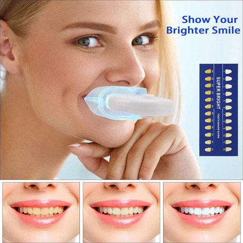 Caneta De Clareamento De Dentes Com Poderoso Led Azul Vermel