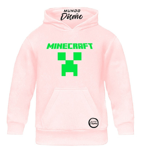 Poleron De Niño Cerrado Con Capucha Minecraft Clásico