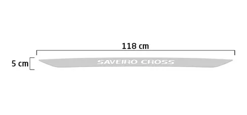 Faixa Decorativa Saveiro Cross Prata Saveiro 2017/2021 - Carblue