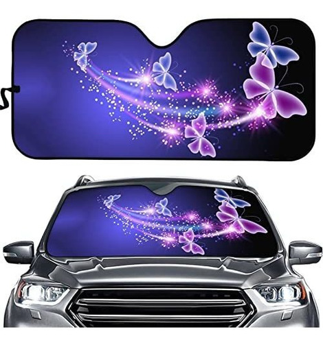 For U Designs Galaxy Butterfly Print Women Car Windshield Su