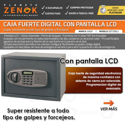 Caja Fuerte Digital Seguridad Oficina Hogar Resistente Abulonar