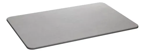 Tapete Lyor De Pedra Diatomita Para Banheiro Cinza 60cm Prata Liso