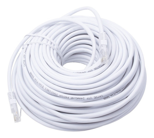 Cable De Parcheo Utp Cat5e 30mts Blanco  Lp-ut3-3000-wh