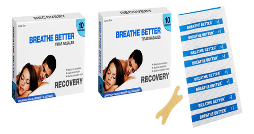 Pack Respira Mejor Recovery Tiras Nasales X 20 Unidades