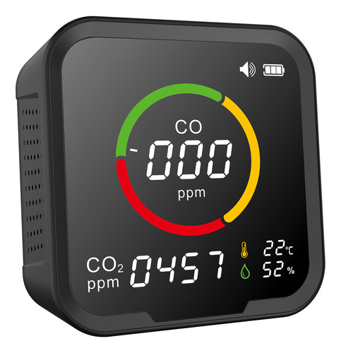 Detector De Co2 Wifi Pth-9e Portátil De Calidad Aire .60%