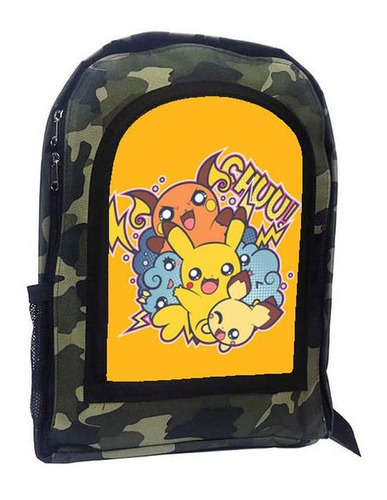 Mochila Camuflada Pikachu A95