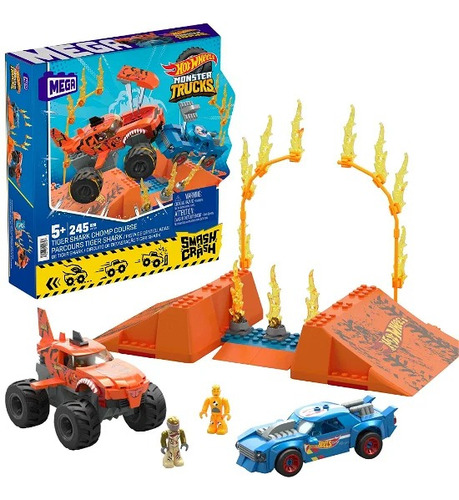 Mega Hot Wheels Smash N Crash Tiger Shark - Mattel