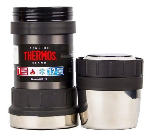Frasco Térmico Comida Tulum Thermos 470ml Quente/frio Preto