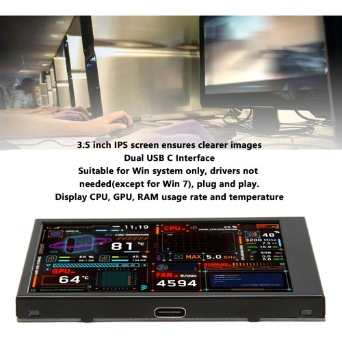 Monitor De Cpu Para Computadora, Temperatura De 3.5 Pulgadas