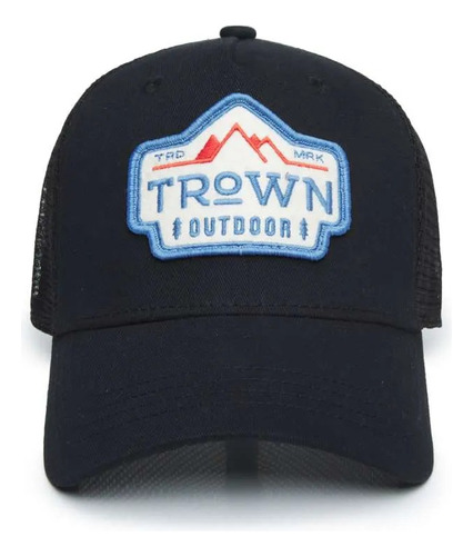 Gorra Trown Patch Black Trucker Unisex Visera Ajustable