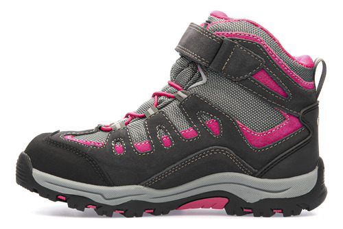 Botín Niña Puelo Cs Hi Velcro Gris / Fucsia Lippi I25