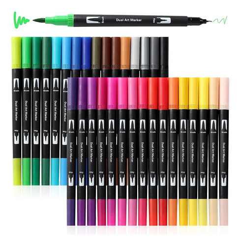 Rotuladores De Arte Brush Pen, 32 Rotuladores De Colore...