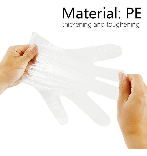 500 Guantes Desechables De Plástico Sin Látex Para Aliment