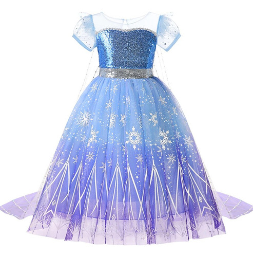 Vestido Frozen De Anna Elsa Para Niñas, Para Cosplay, Reina
