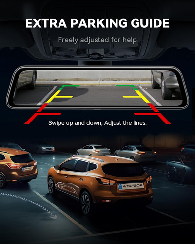Wolfbox G840s 12 4k Mirror Dash Cam Backup Camera, 2160p...