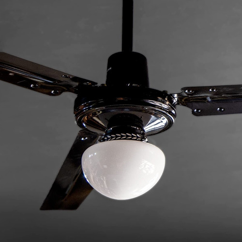 Imagen 2 de 8 de Ventilador Industrial Negro Techo Masterfan Icarus Con Luz