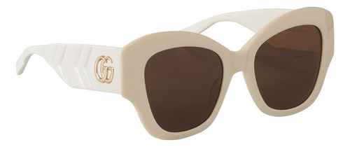 Gucci Gg0808s 002 Square Shape Crema Cafe (Usado)